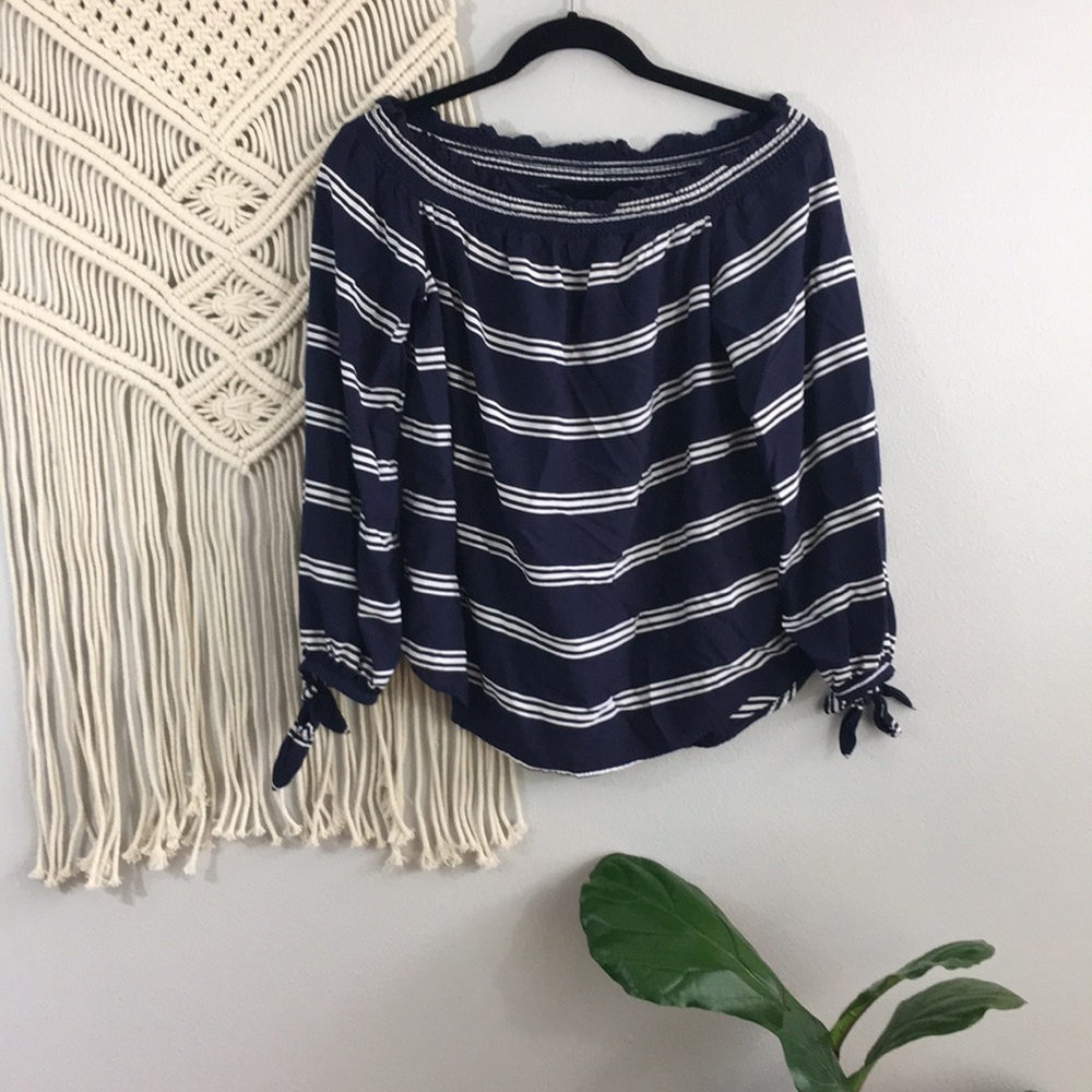 beachlunchlounge off shoulder striped off shoulder